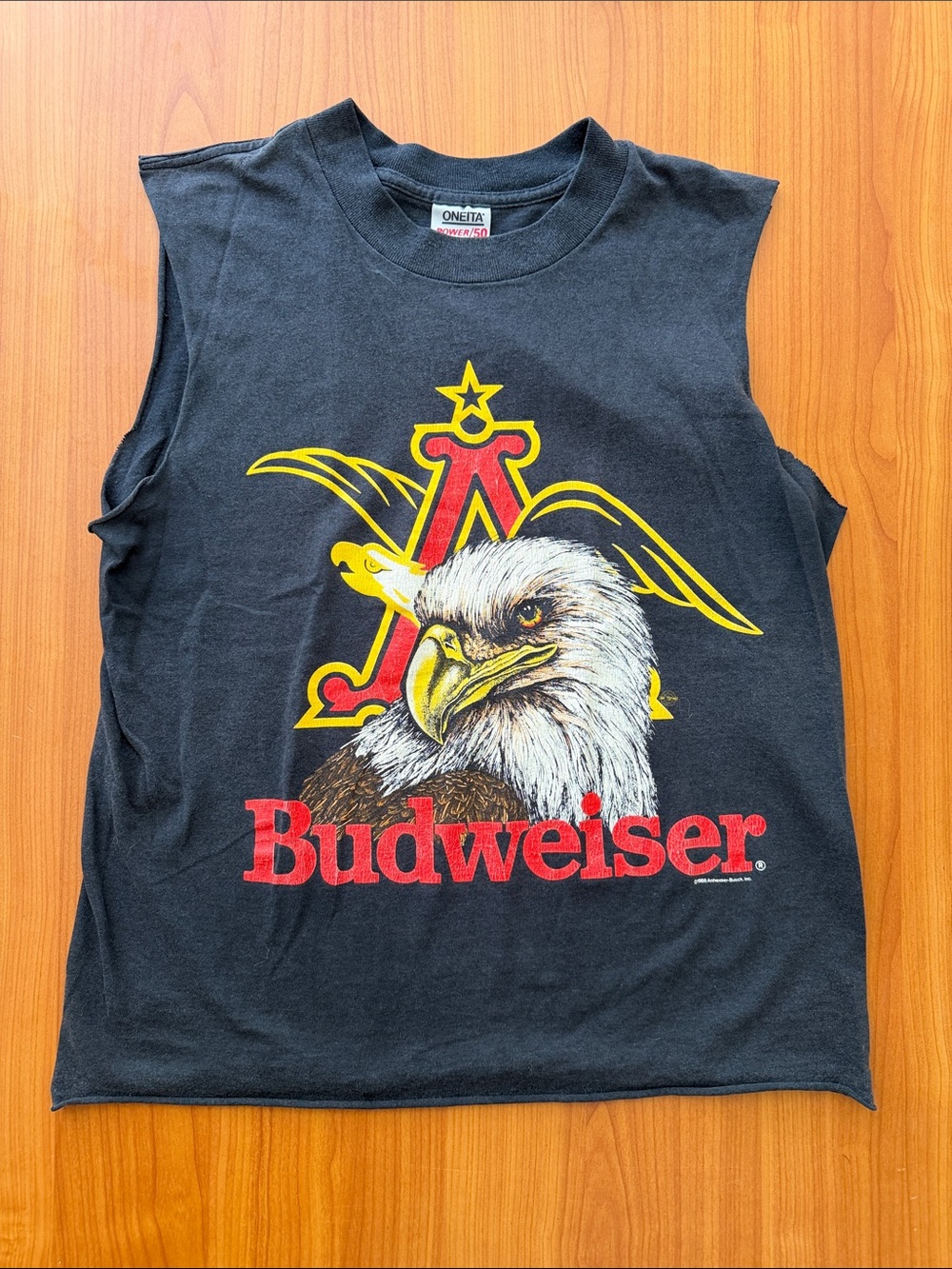Vintage Budweiser Black Graphic Eagle Muscle Tee